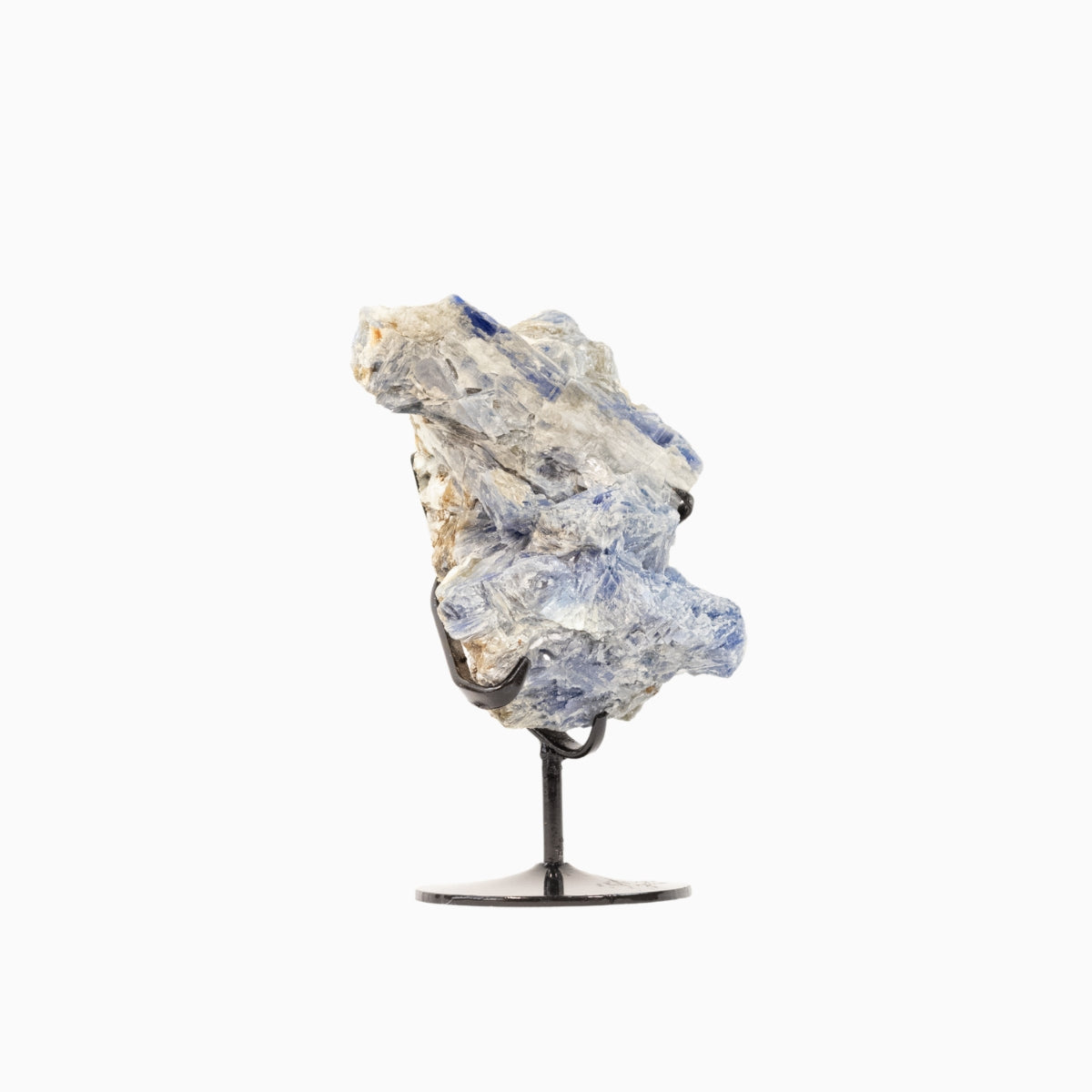 Pedra Cianita Azul Na Base Metal Preto 1,233 kg