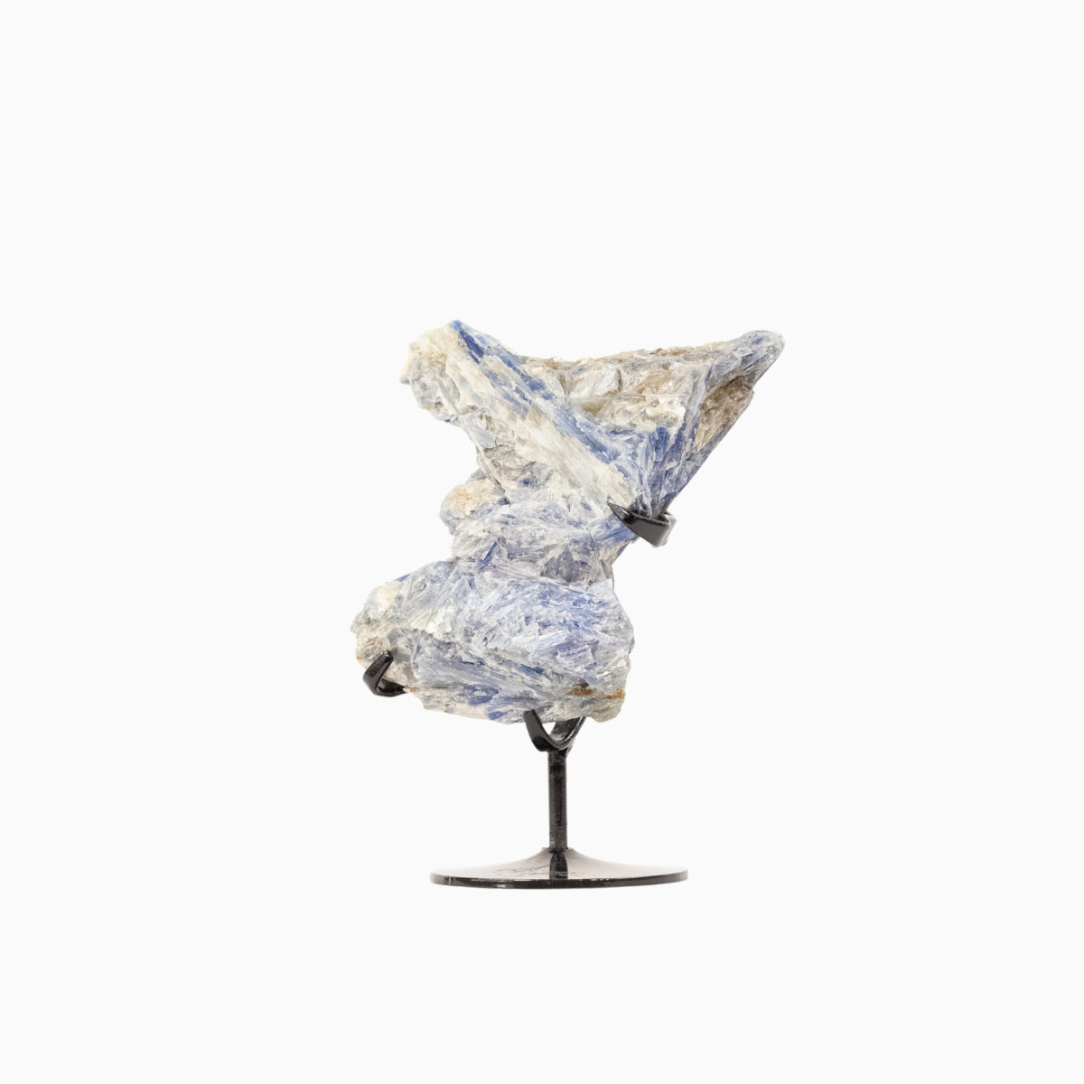Pedra Cianita Azul Na Base Metal Preto 1,233 kg