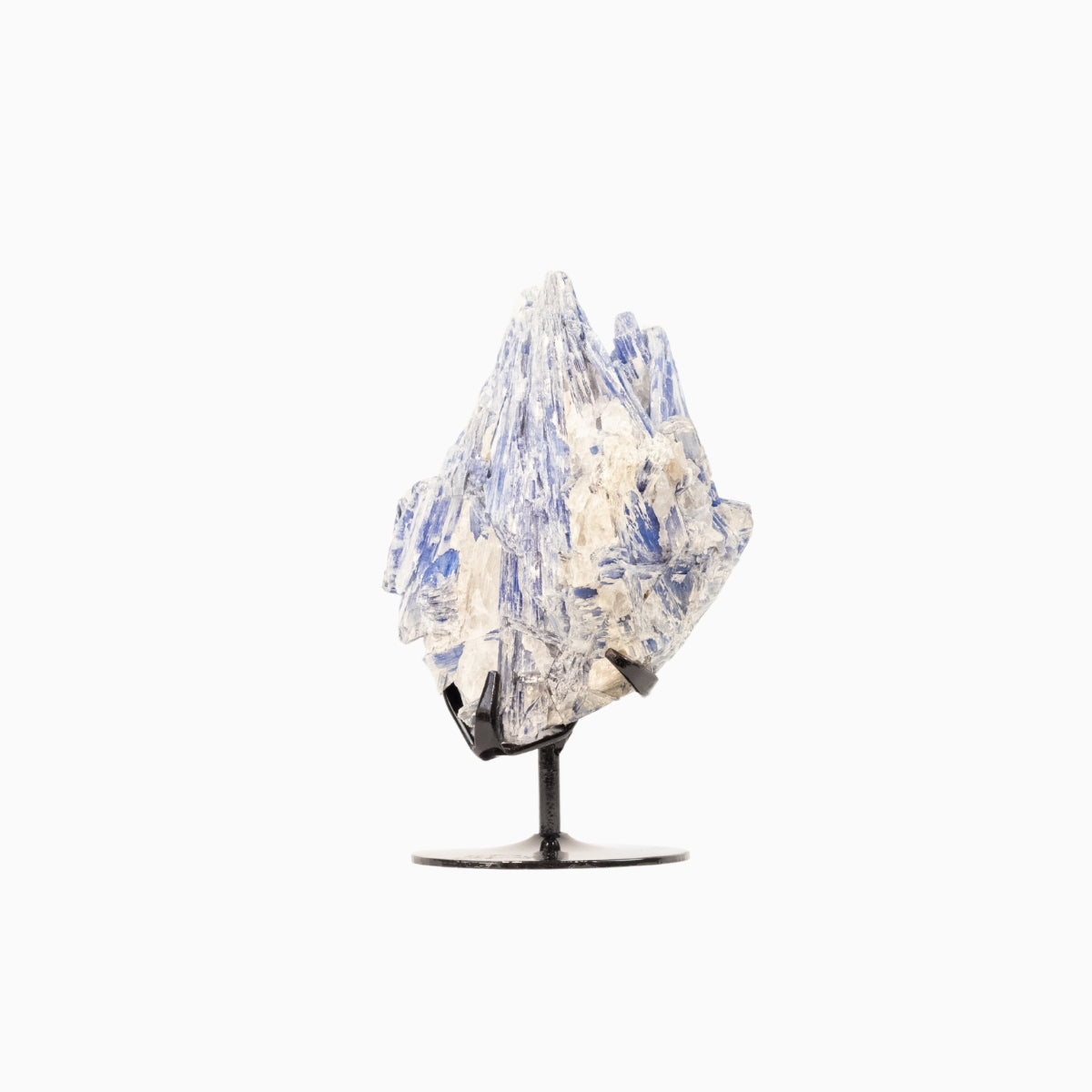Pedra Cianita Azul Na Base Metal Preto 2,430 kg