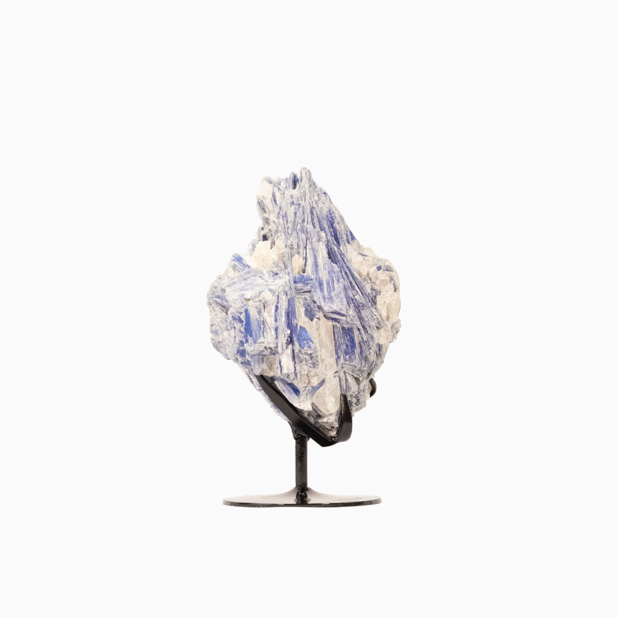 Pedra Cianita Azul Na Base Metal Preto 2,430 kg