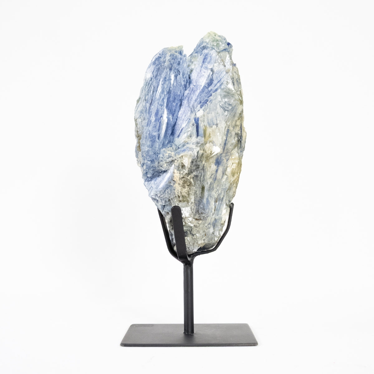 Pedra Cianita Azul na Base Metal Preto Fosco 2,425 kg