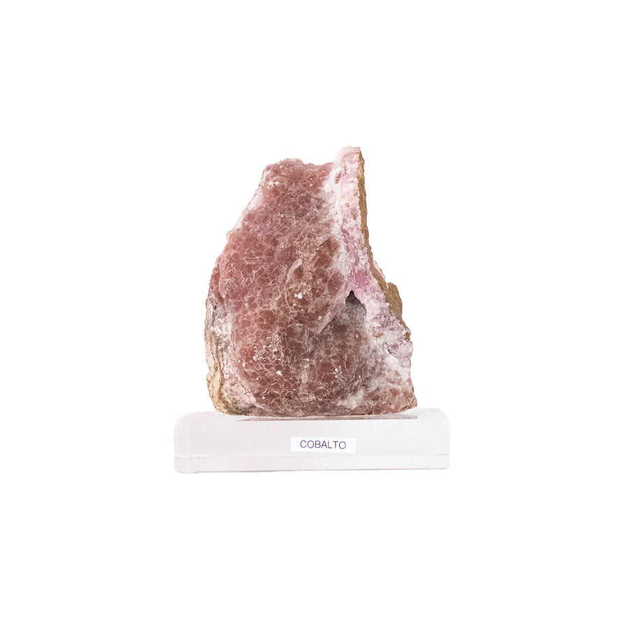 Pedra Cobalto Calcita Rosa na Base Acrílica 1,248 kg