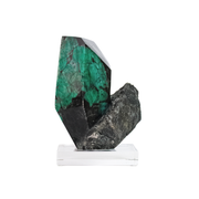 Pedra Esmeralda no Xisto Semi Polida Extra na Base Acrílica 2,0 kg