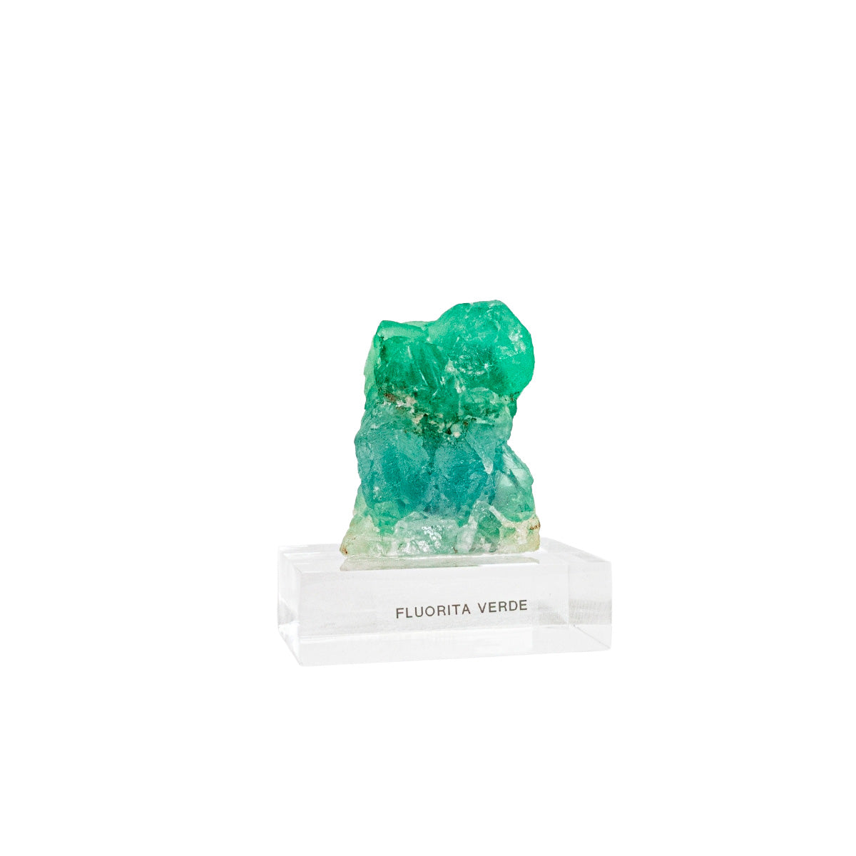 Pedra Fluorita Verde Multicolorida na Base Acrílica ( Coleção ) 280 gramas