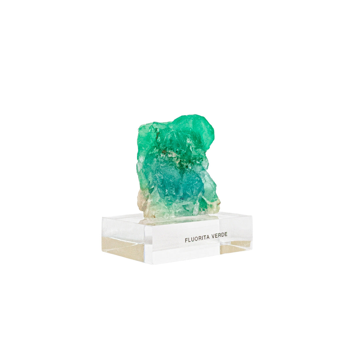 Pedra Fluorita Verde Multicolorida na Base Acrílica ( Coleção ) 280 gramas