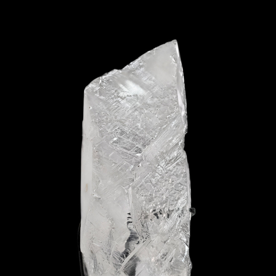 Pedra Gipsita Transparente Incolor Bruta Extra na Base Metal Preto ( Coleção ) 3,260 kg