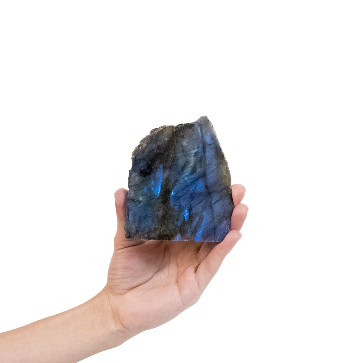 Pedra Labradorita Semi Polida Azul Extra 319 gramas