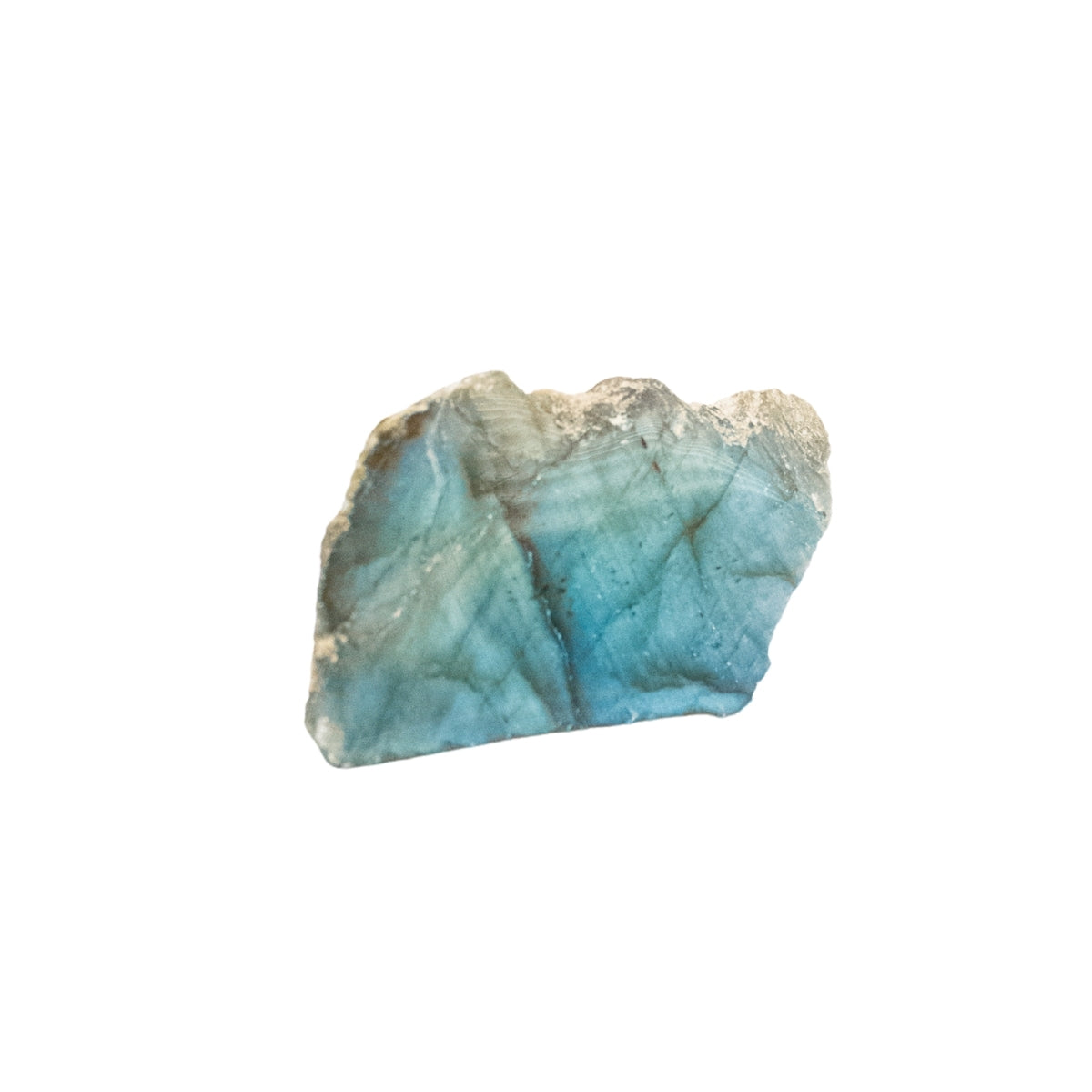 Pedra Labradorita Semi Polida Verde Água e Azul  Extra 51 gramas