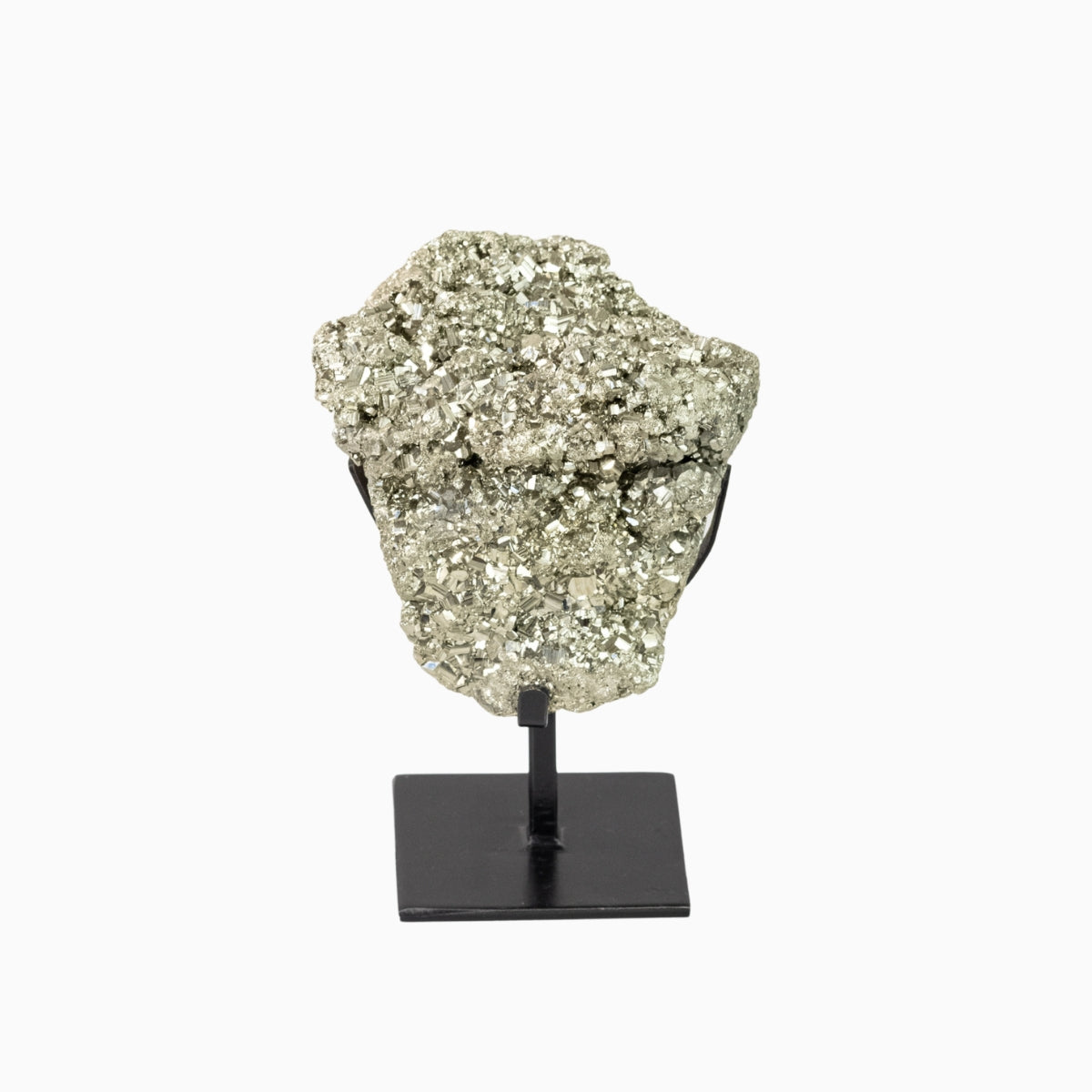 Pedra Pirita Bruta Extra na Base Metal Preto 4,941 kg