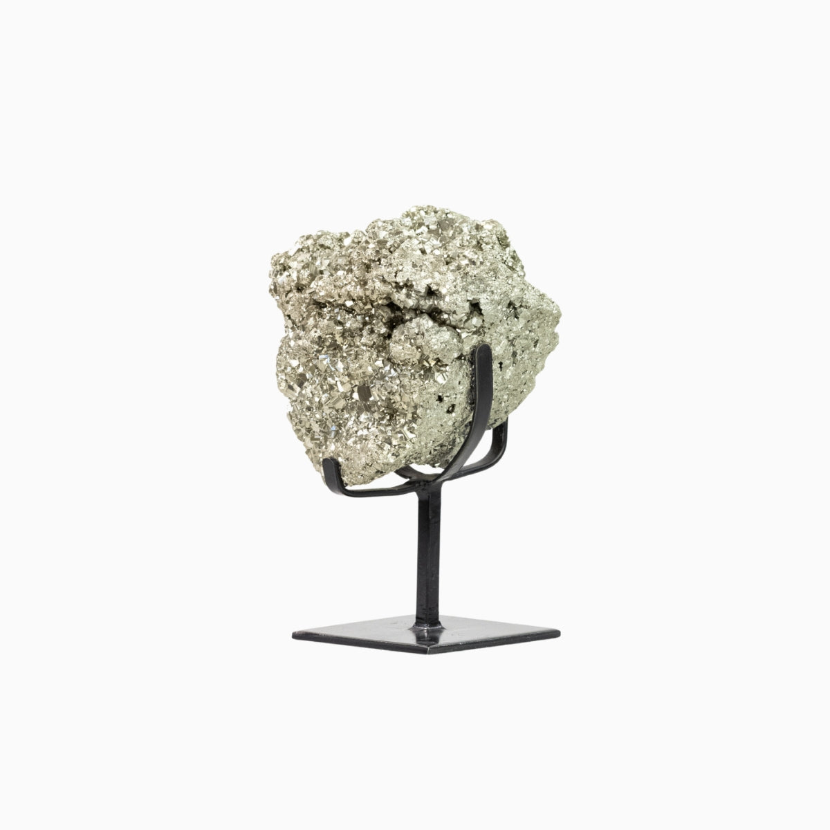 Pedra Pirita Bruta Extra na Base Metal Preto 4,941 kg