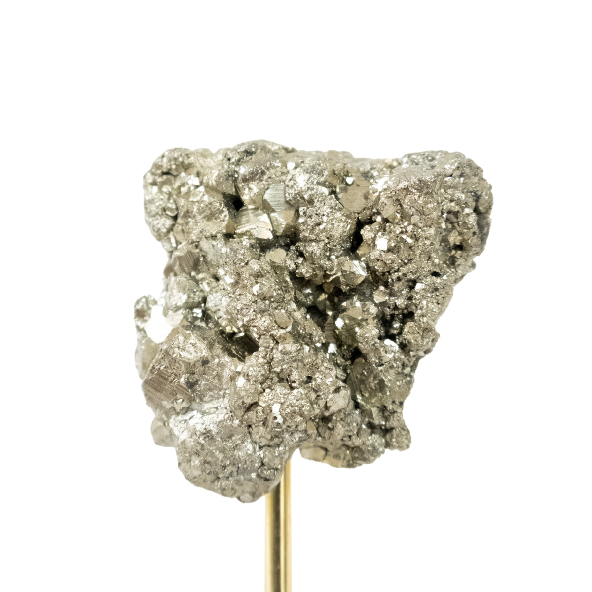 Pedra Pirita Bruta na Base Metal Banho Ouro 379 gramas
