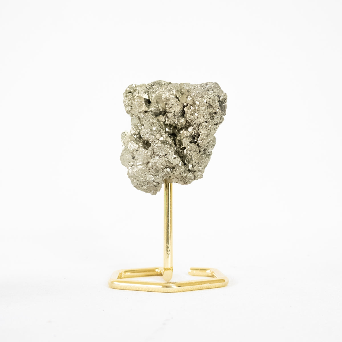Pedra Pirita Bruta na Base Metal Banho Ouro 379 gramas