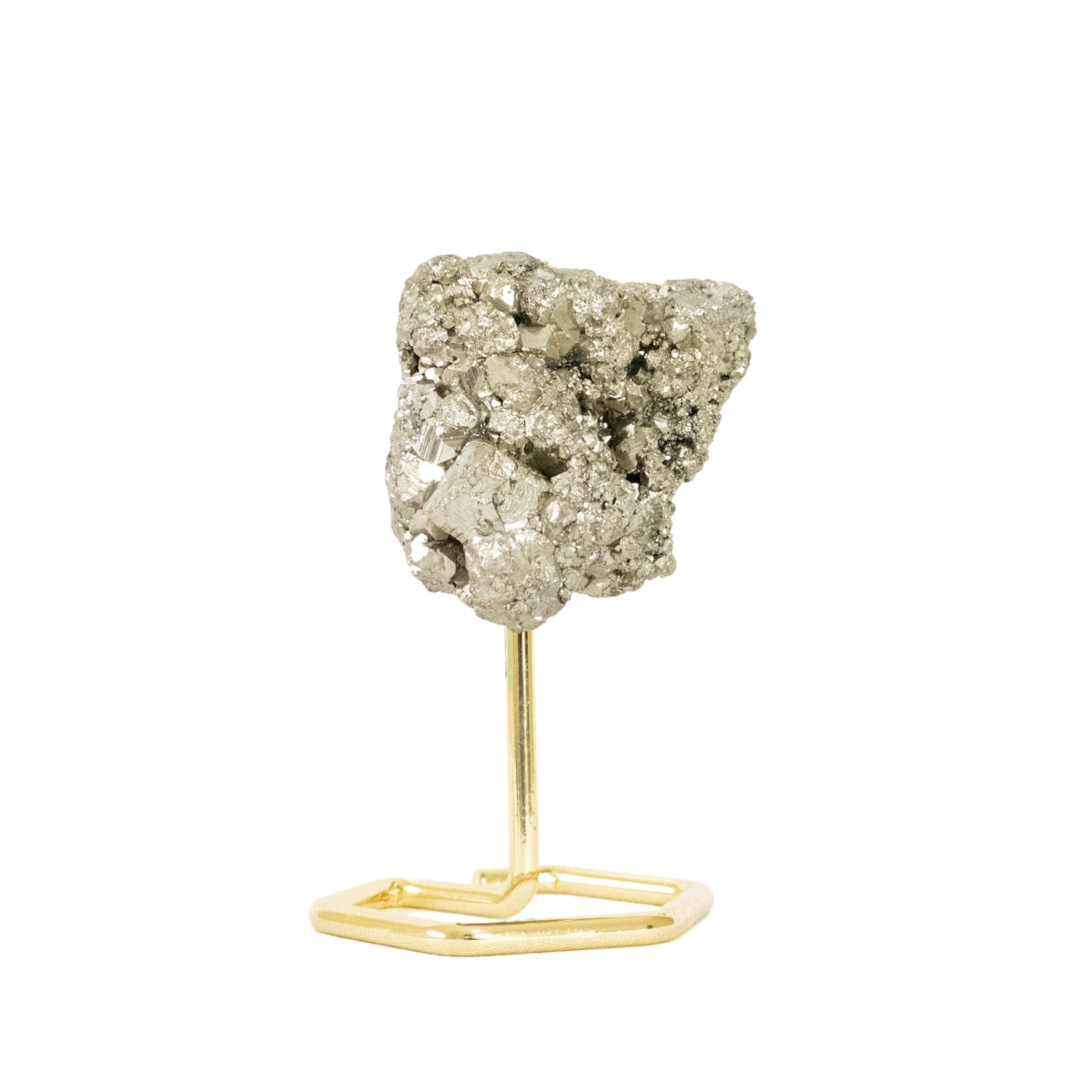 Pedra Pirita Bruta na Base Metal Banho Ouro 379 gramas