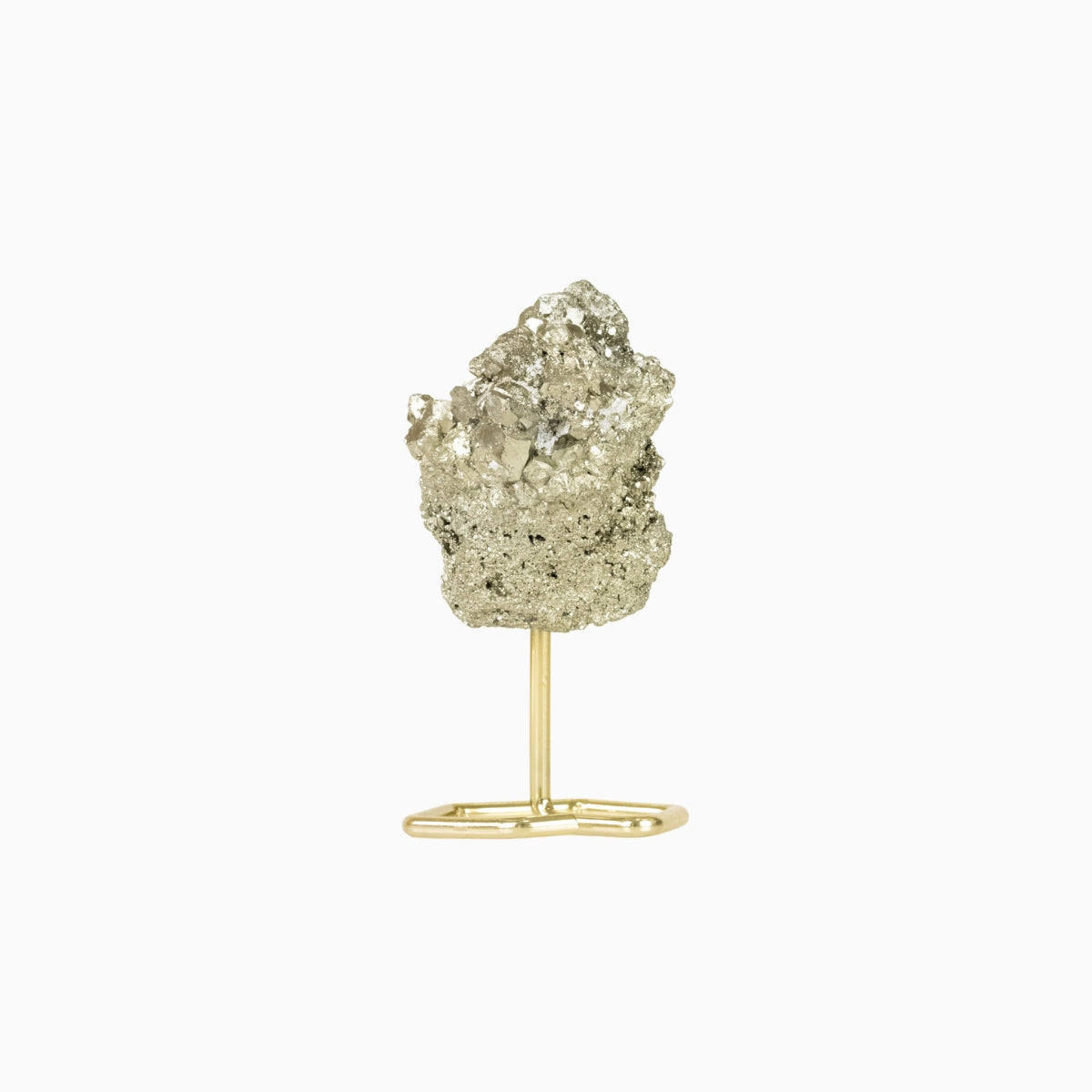 Pedra Pirita Bruta na Base Metal Banho Ouro 443 gramas