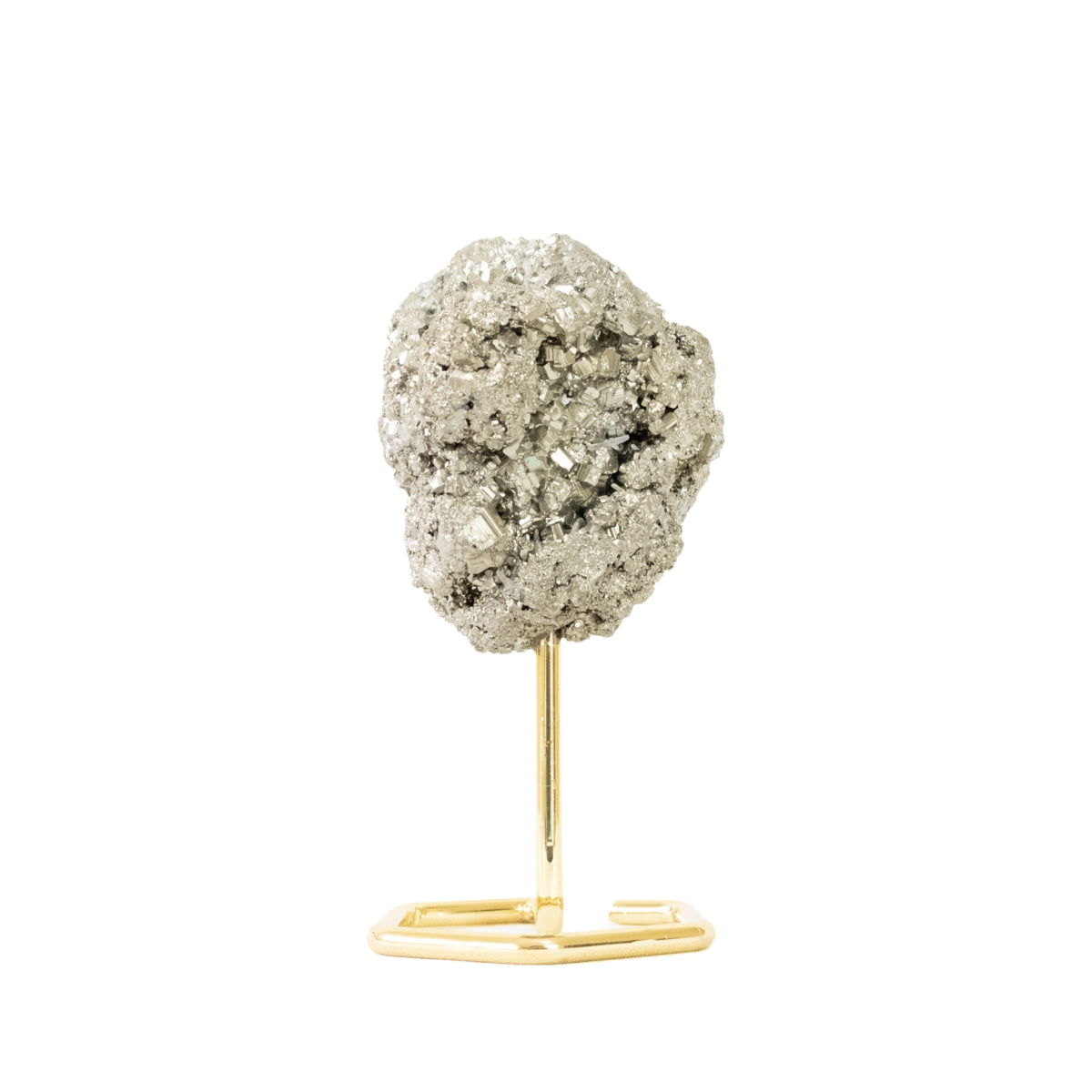Pedra Pirita Bruta na Base Metal Banho Ouro 477 gramas