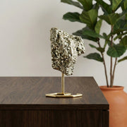 Pedra Pirita Bruta na Base Metal Banho Ouro 513 gramas