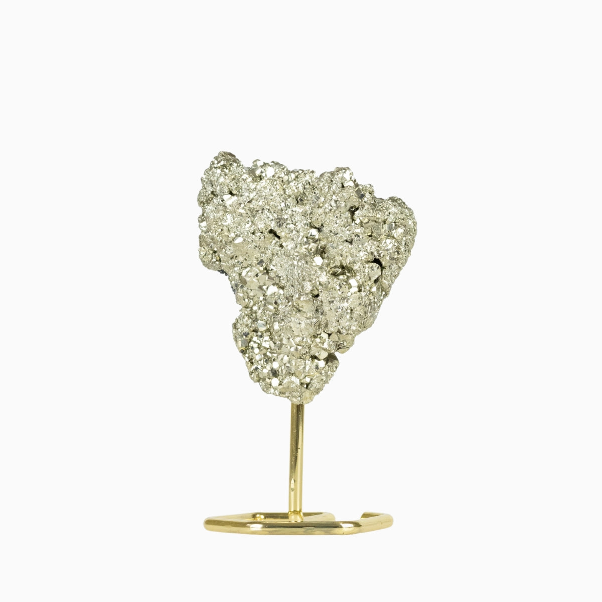 Pedra Pirita Bruta na Base Metal Banho Ouro 529 gramas