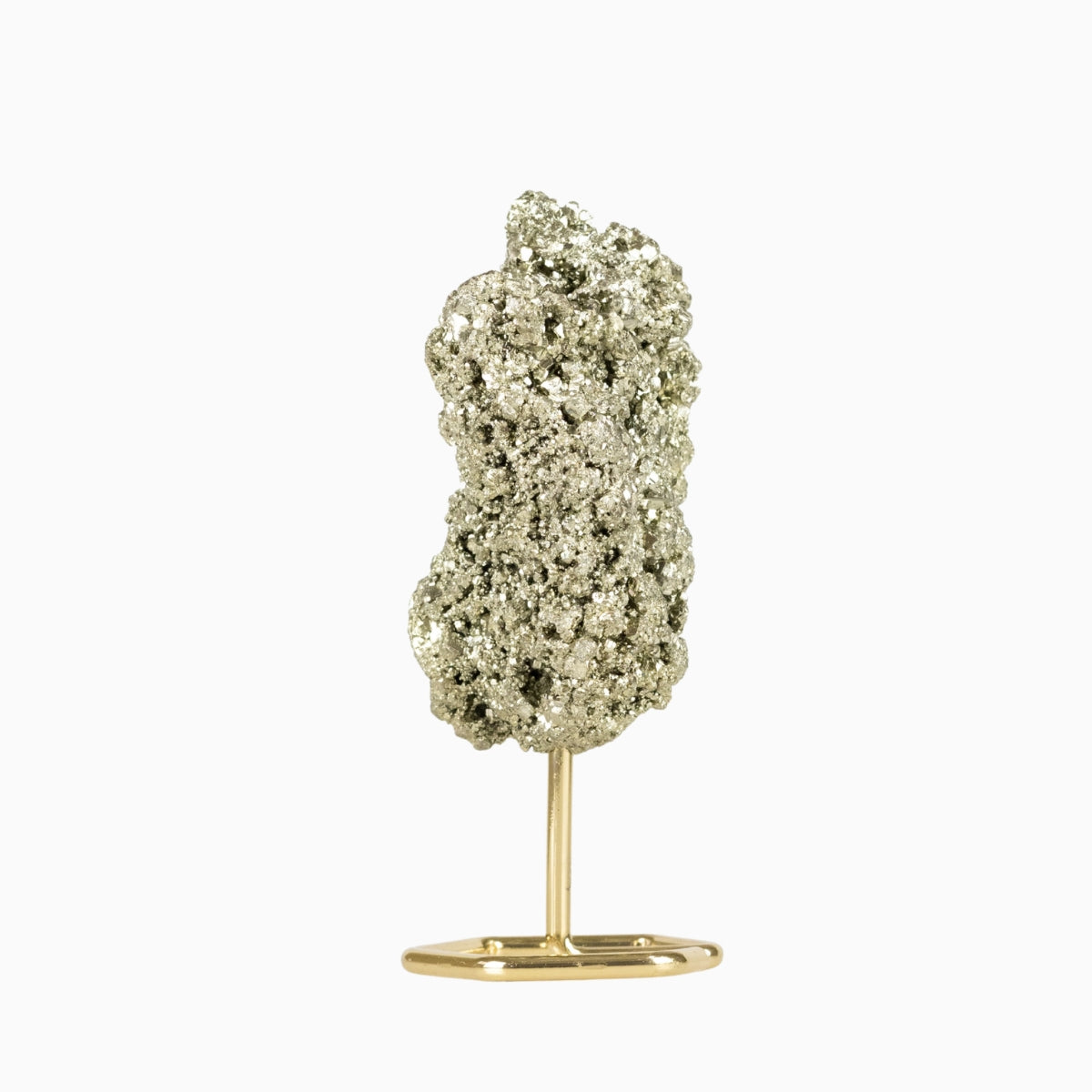 Pedra Pirita Bruta na Base Metal Banho Ouro 551 gramas