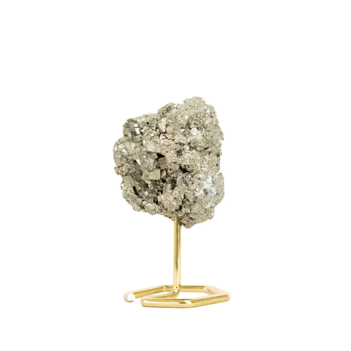 Pedra Pirita Bruta na Base Metal Banho Ouro 560 gramas