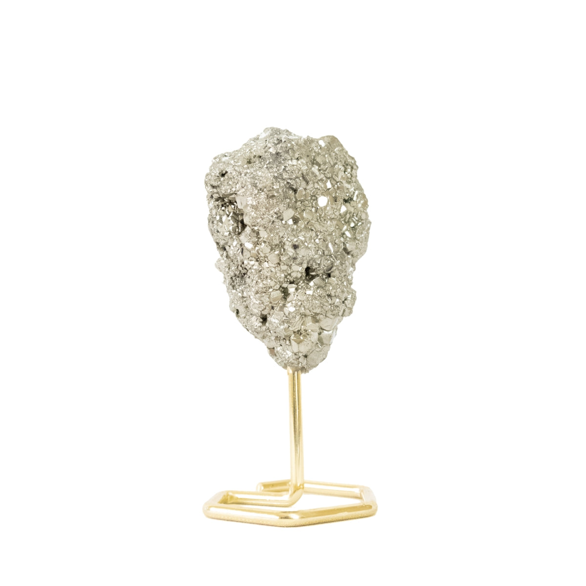 Pedra Pirita Bruta na Base Metal Banho Ouro 580 gramas