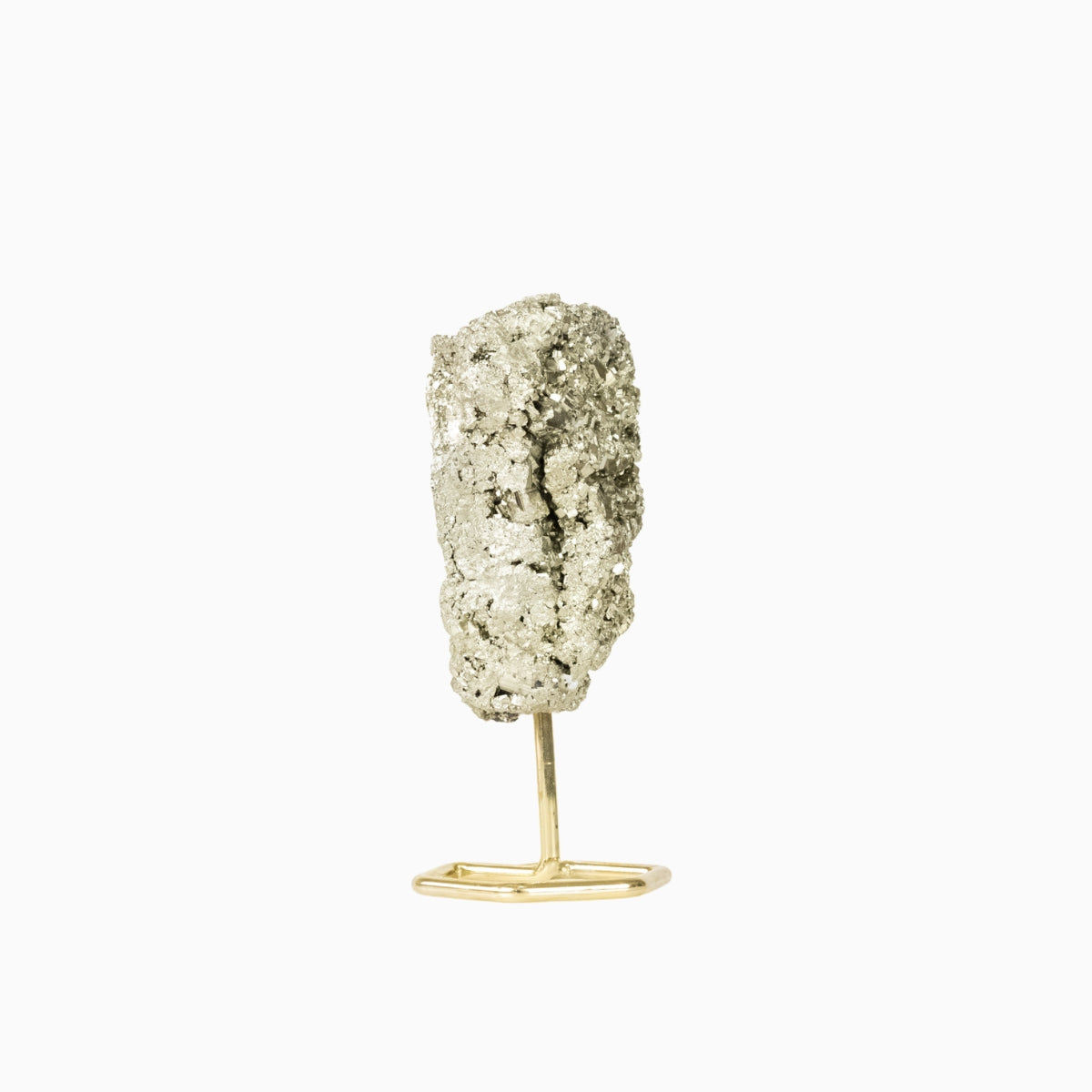 Pedra Pirita Bruta na Base Metal Banho Ouro 641 gramas
