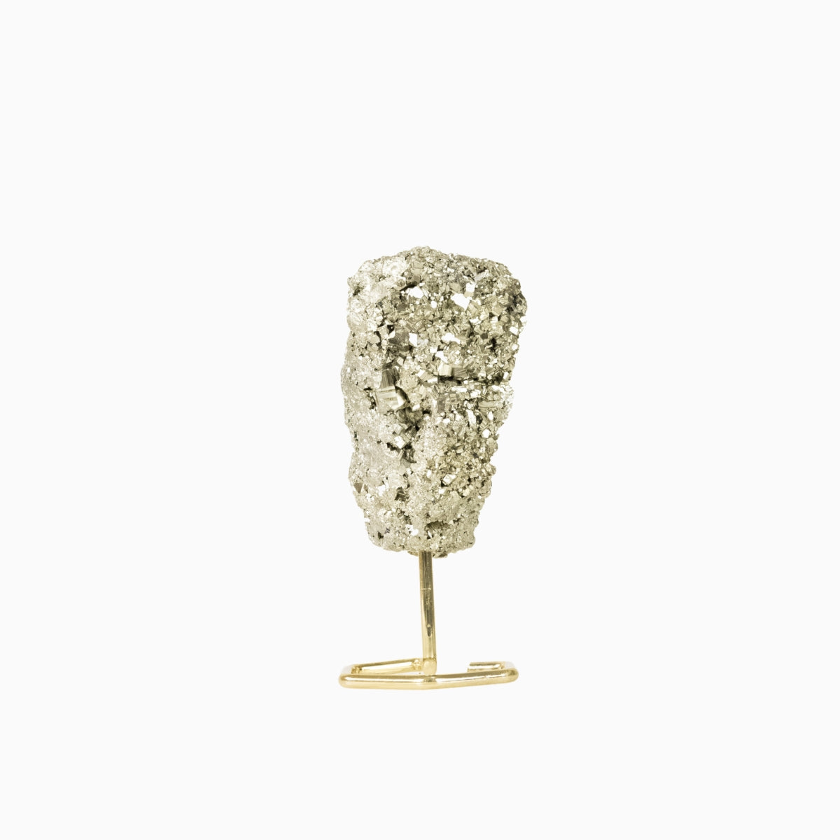 Pedra Pirita Bruta na Base Metal Banho Ouro 641 gramas