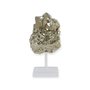 Pedra Pirita Cúbica de Navajun Espanha Base Acrílica 1,610 Kg