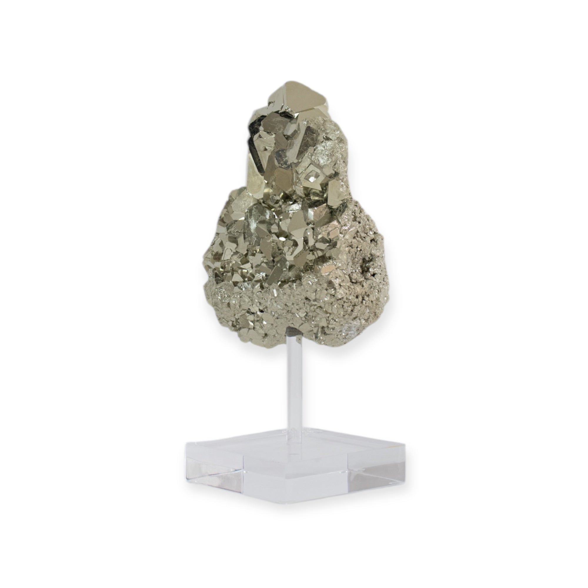 Pedra Pirita Cúbica de Navajun Espanha Base Acrílica 1,610 Kg