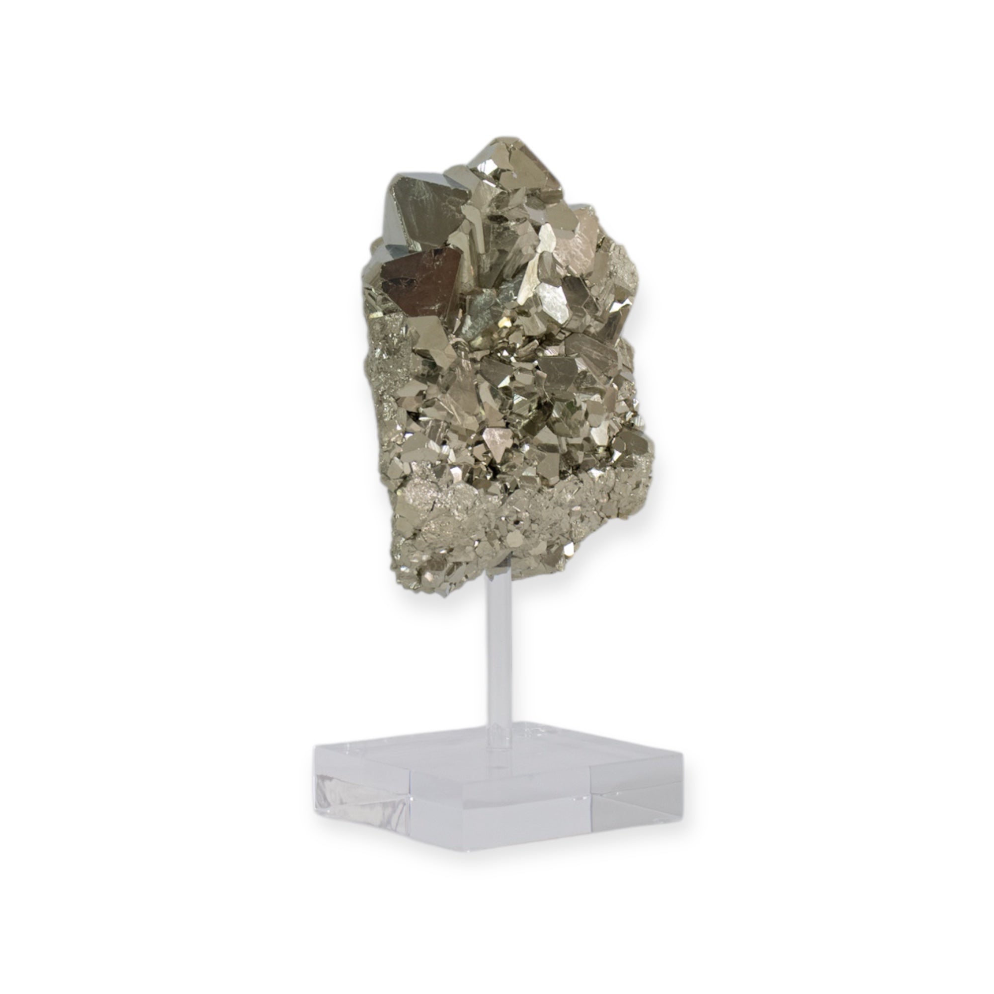 Pedra Pirita Cúbica de Navajun Espanha Base Acrílica 1,610 Kg