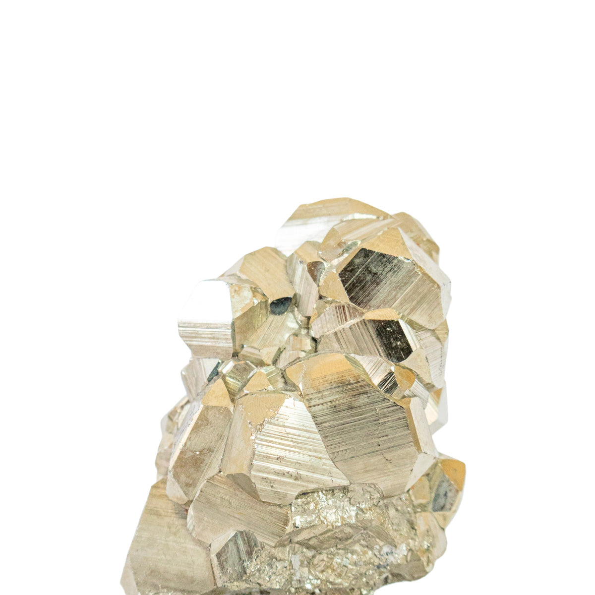 Pedra Pirita Cúbica de Navajun Espanha na Base Acrílica 877 gramas (coleção)