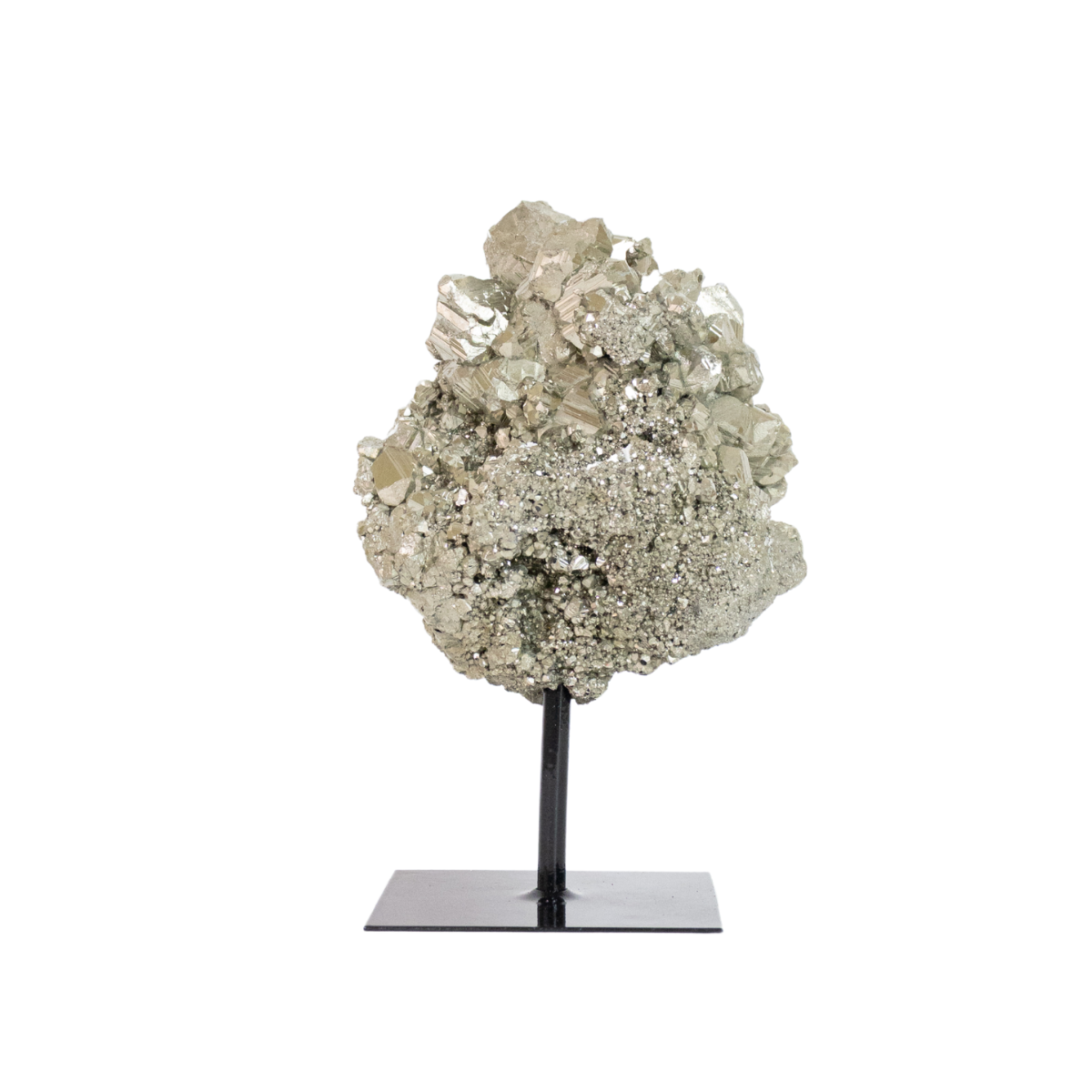 Pedra Pirita Cúbica na Base Metal Preto 3,1 kg
