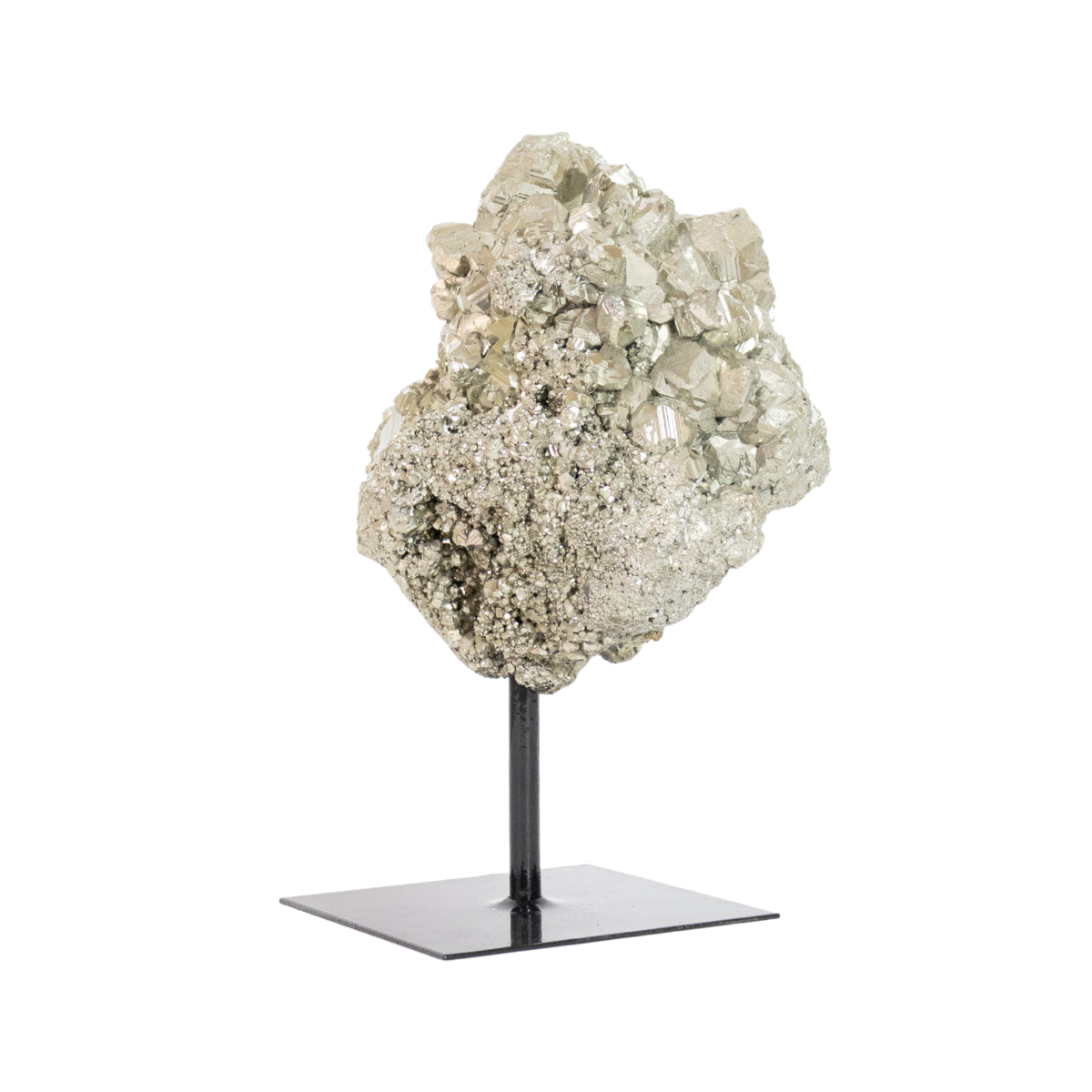 Pedra Pirita Cúbica na Base Metal Preto 3,1 kg