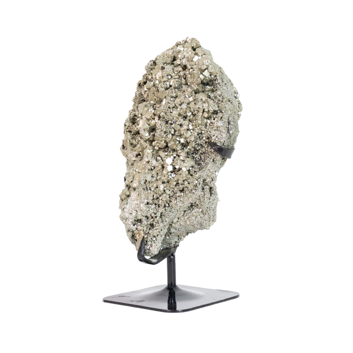 Pedra Pirita Cúbica na Base Metal Preto 5,0 kg