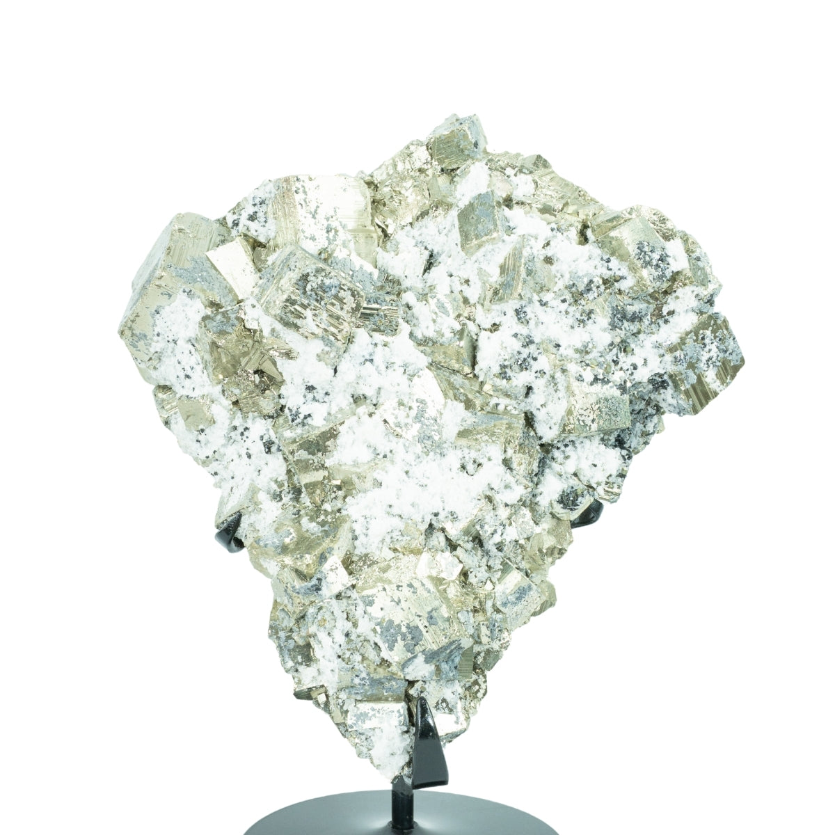 Pedra Pirita Cúbica na Matriz de Navajun Espanha Base Metal 11,250 kg (coleção)
