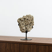 Pedra Pirita Cristalizada na Base Metal 1,326 kg