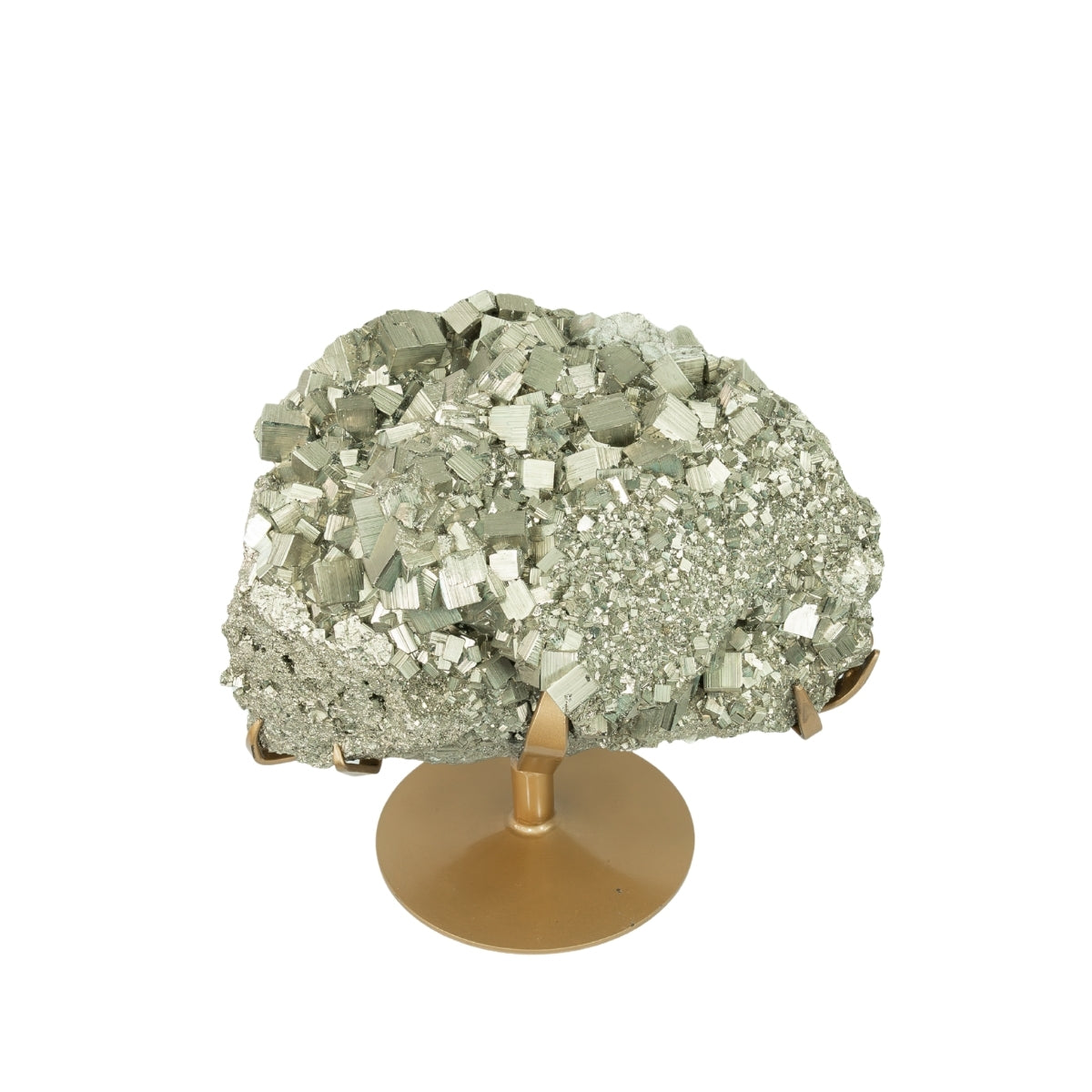 Pedra Pirita Grande Cúbica de Navajun Espanha Base Metal Cor Dourado 32,95 kg