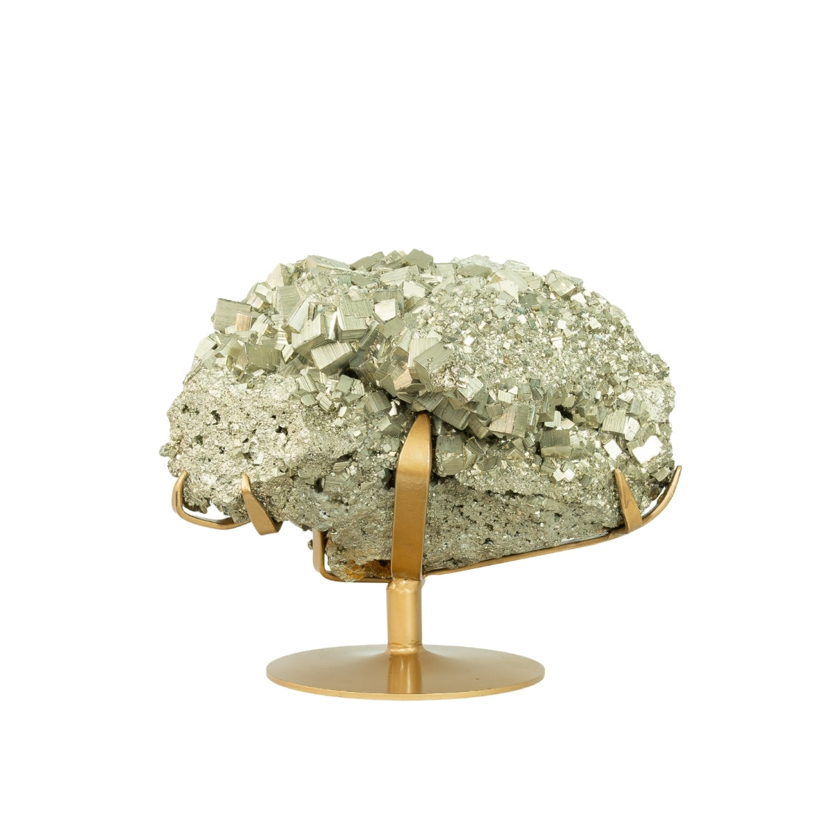 Pedra Pirita Grande Cúbica de Navajun Espanha Base Metal Cor Dourado 32,95 kg