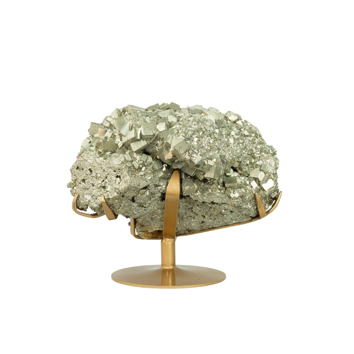 Pedra Pirita Grande Cúbica de Navajun Espanha Base Metal Cor Dourado 32,95 kg