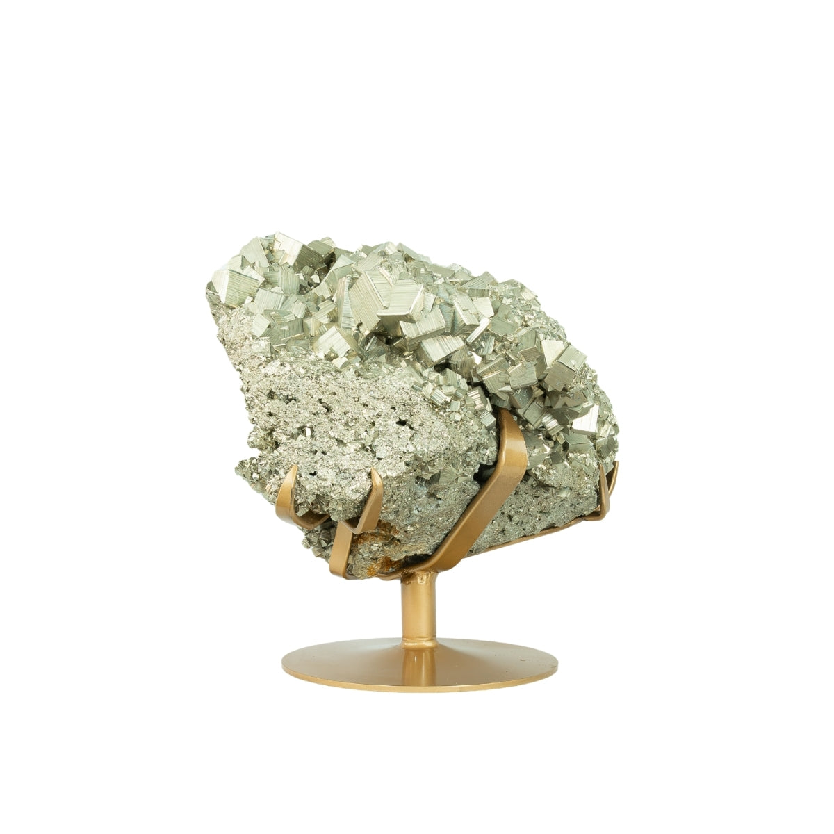 Pedra Pirita Grande Cúbica de Navajun Espanha Base Metal Cor Dourado 32,95 kg
