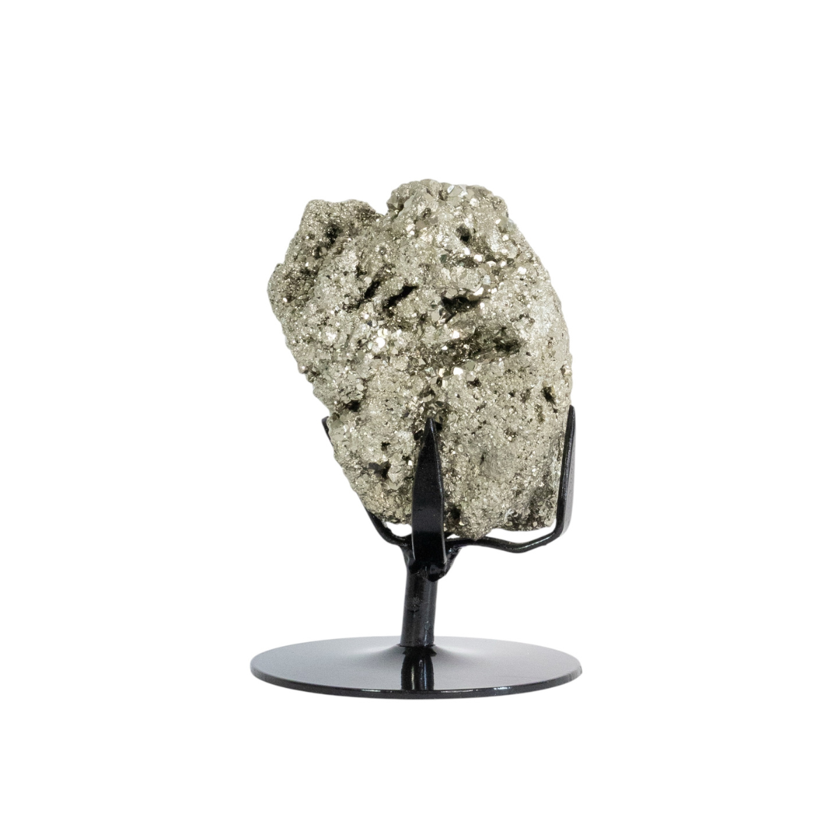 Pedra Pirita Na Base De Metal Preto 1,790 Kg