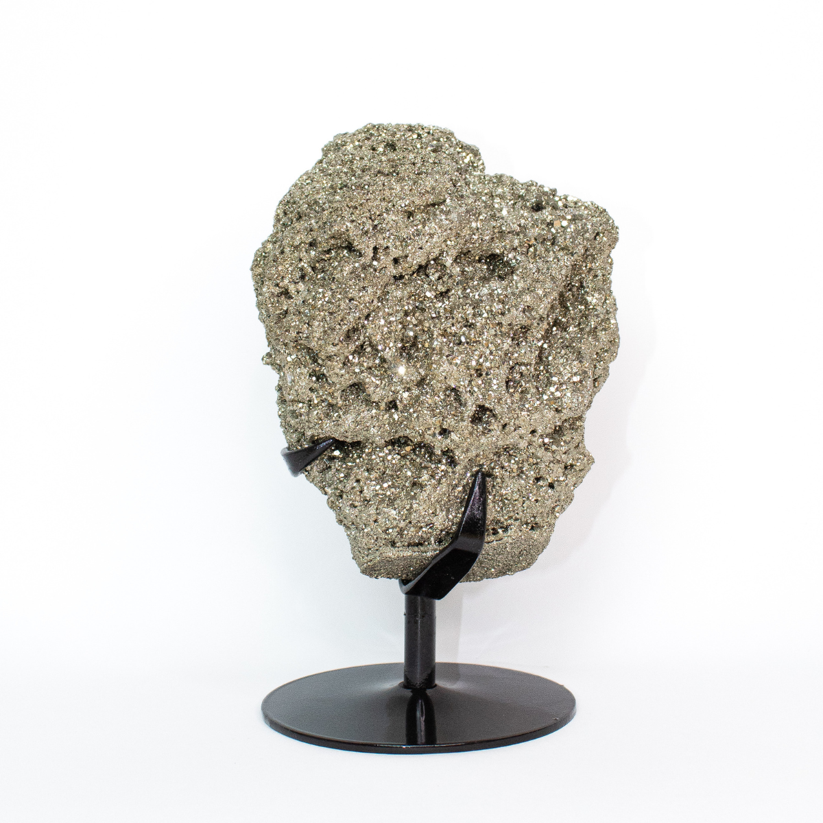 Pedra Pirita Na Base De Metal Preto 2,4 Kg