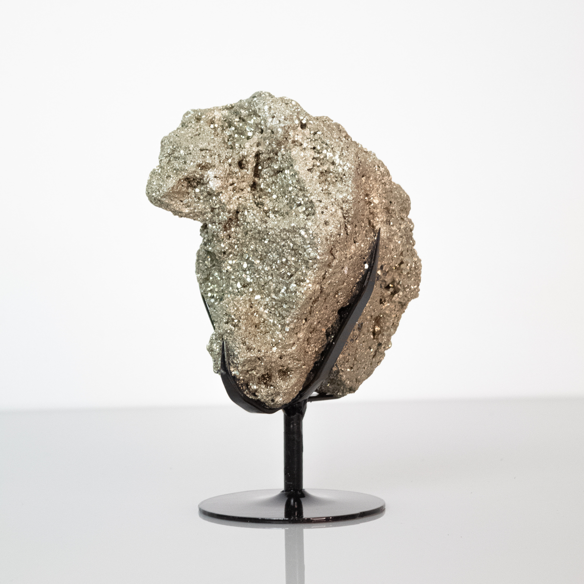 Pedra Pirita Na Base De Metal Preto 3,646 Kg