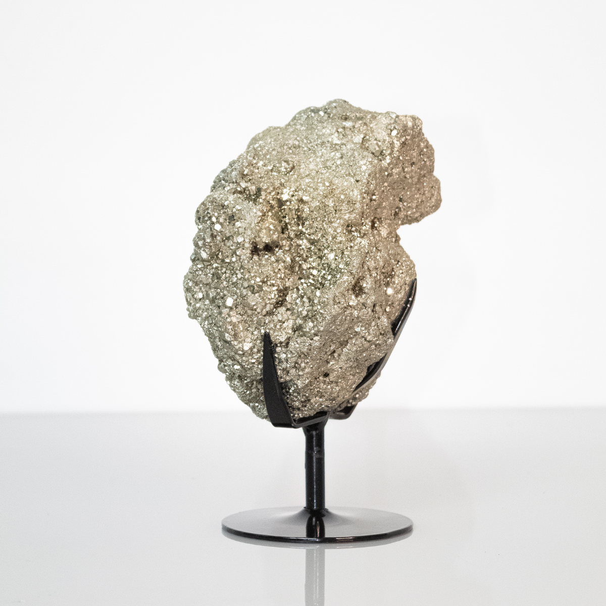 Pedra Pirita Na Base De Metal Preto 3,646 Kg