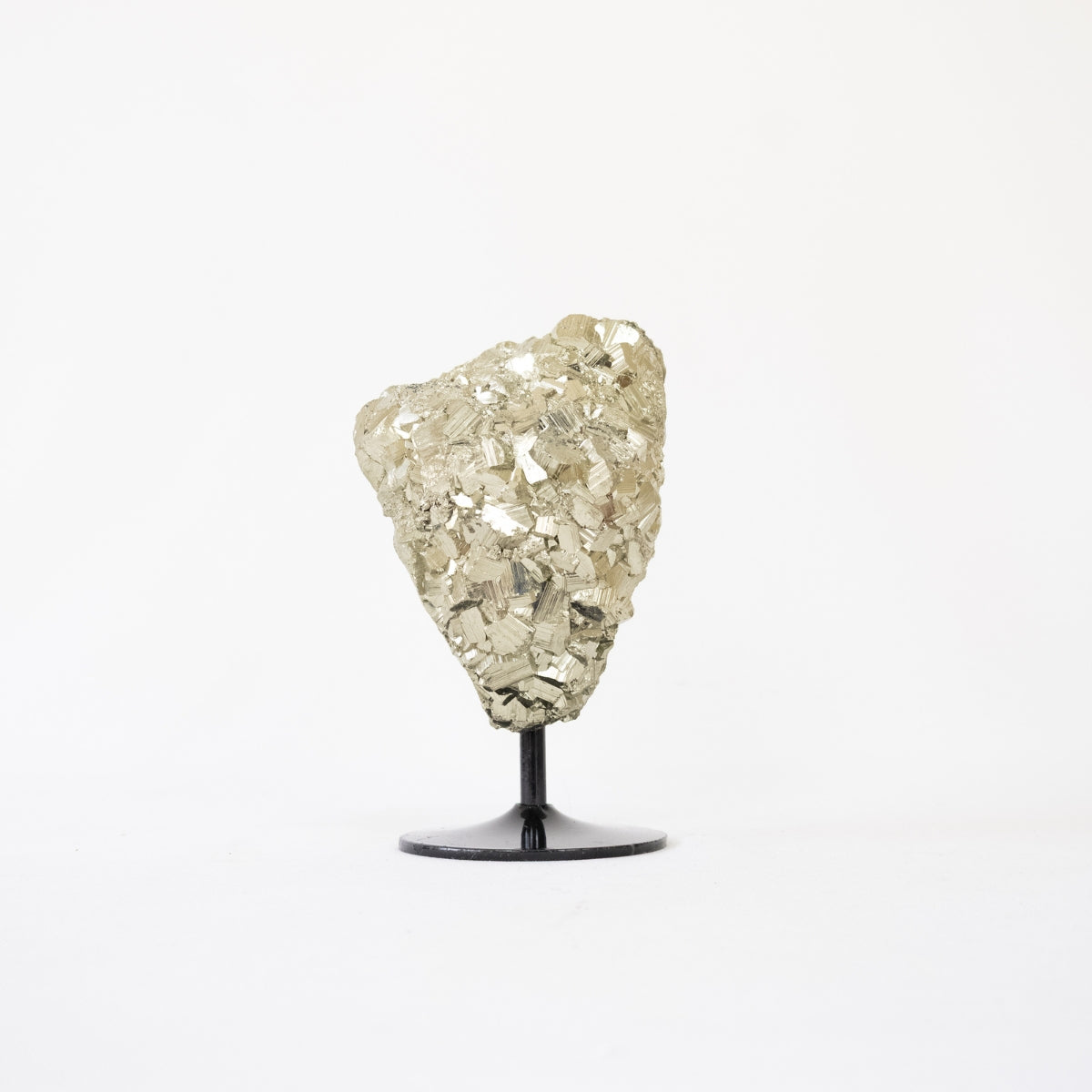 Pedra Pirita de Navajun Espanha Extra na Base de Metal Preto 2,494 kg