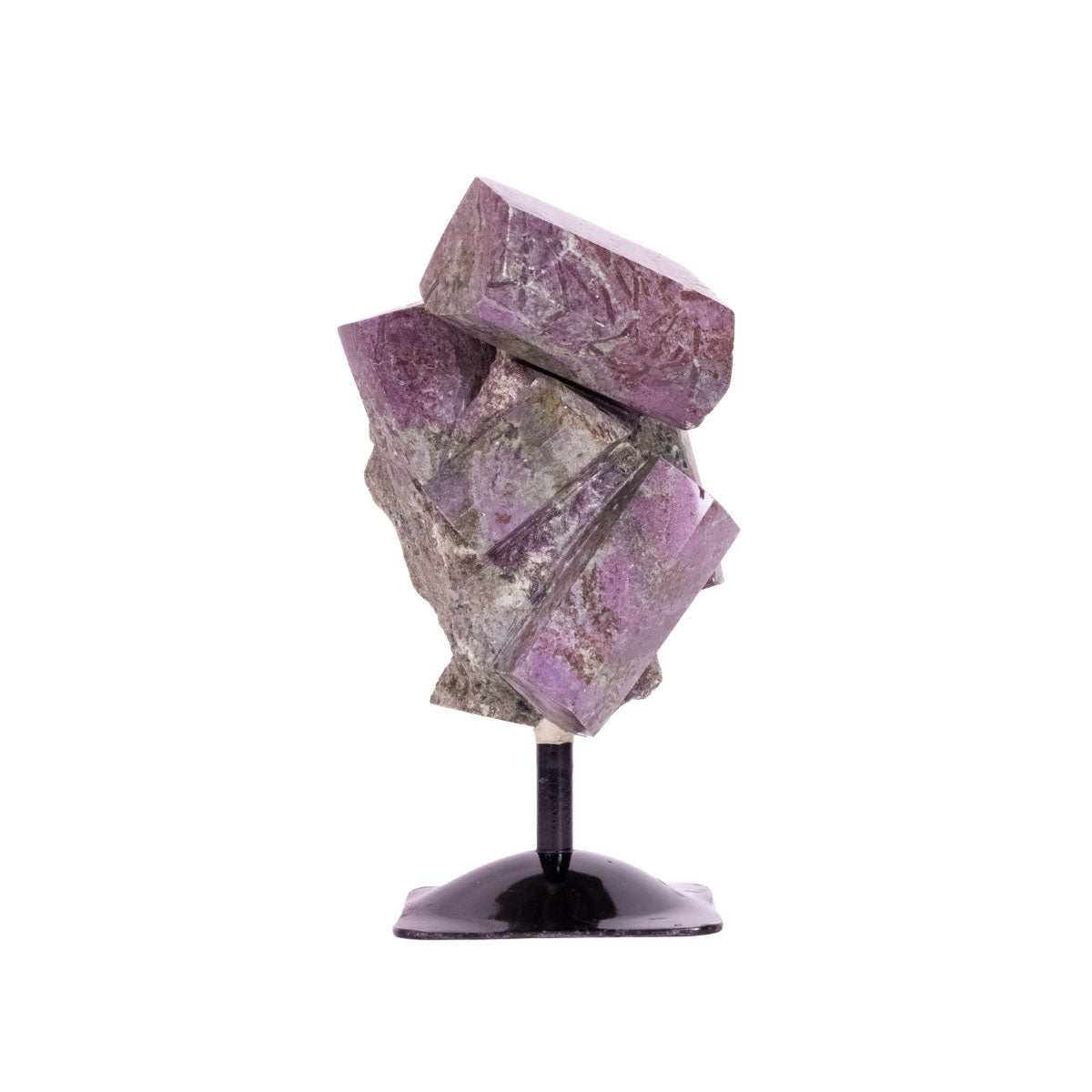Pedra Rubi Natural Extra Polido na Base Metal Preto 3,220 kg