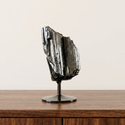 Pedra Turmalina Negra Bruta na Base Metal Preto 1,190 kg