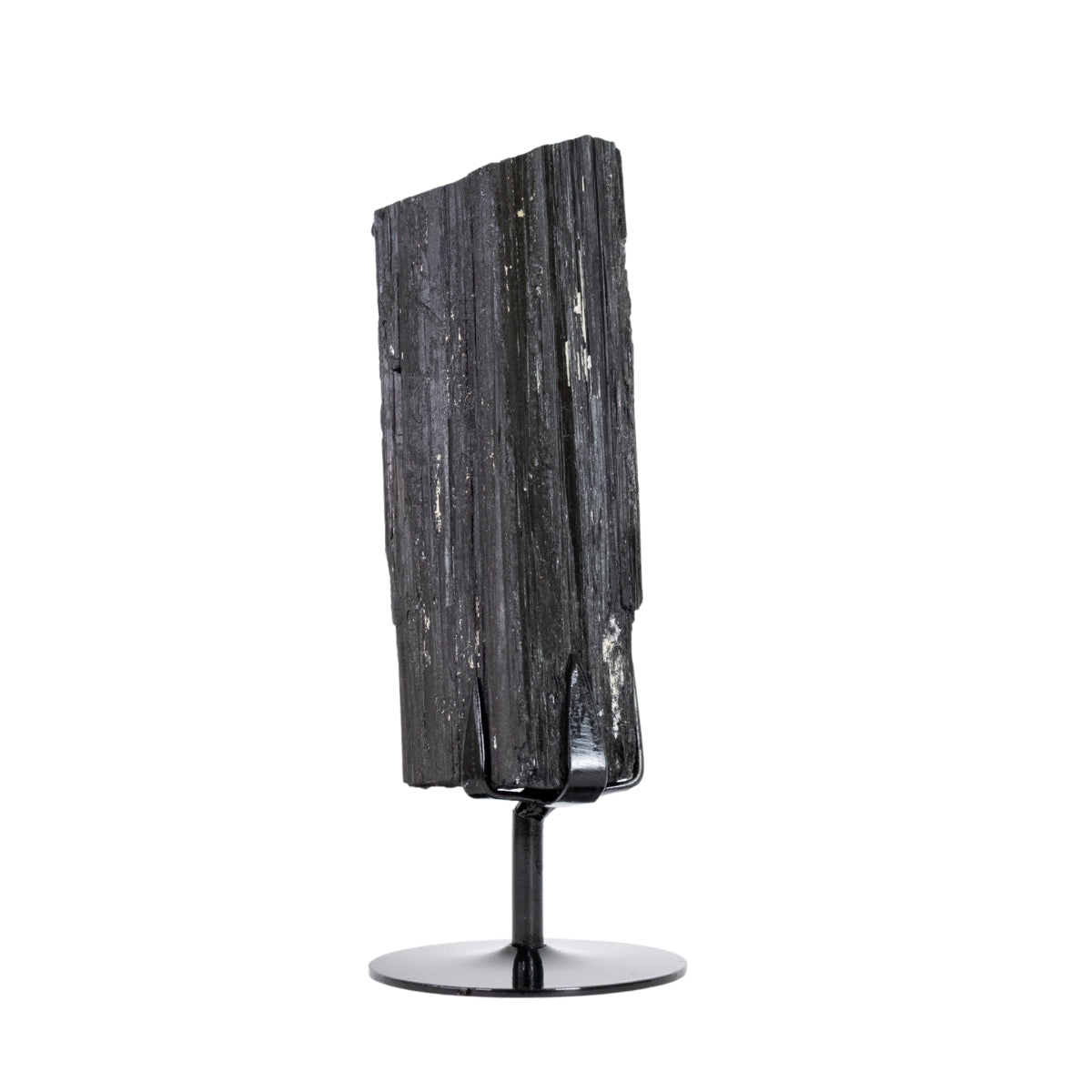 Pedra Turmalina Negra Bruta na Base Metal Preto 2,00 kg