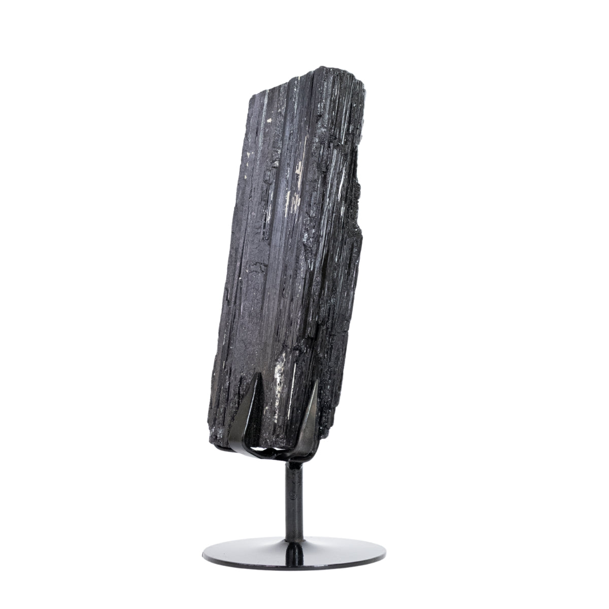 Pedra Turmalina Negra Bruta na Base Metal Preto 2,00 kg