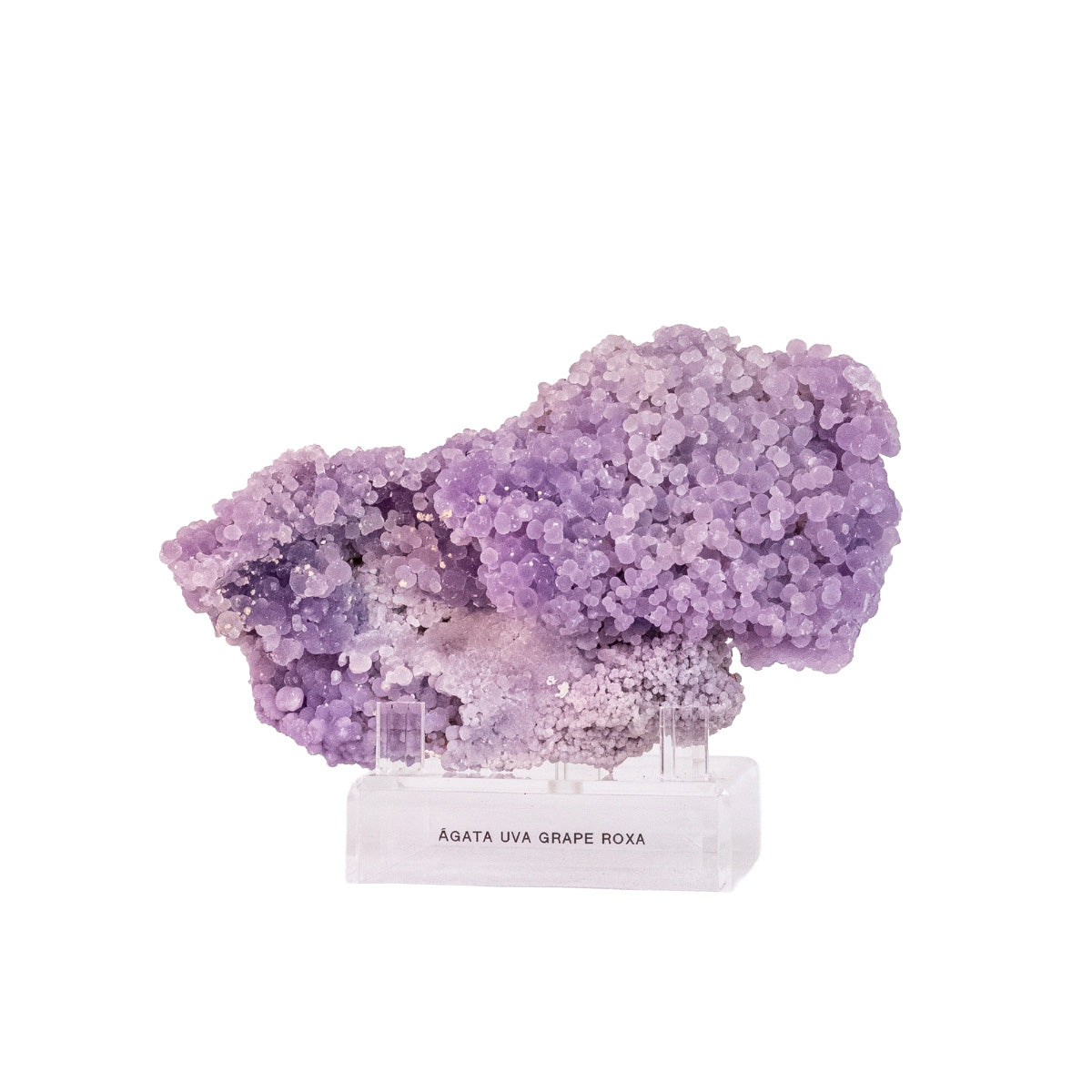Pedra Ágata Uva Grape na Base Acrílica ( Coleção ) 770 gramas