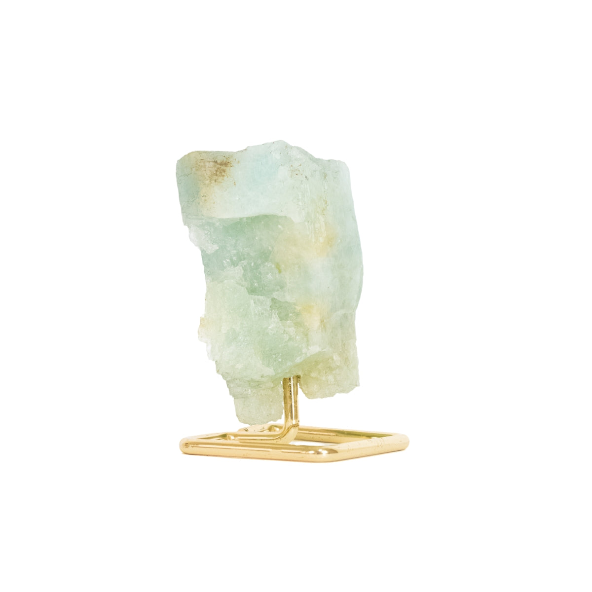 Pedra Água Marinha na Base Metal Dourado 568 gramas